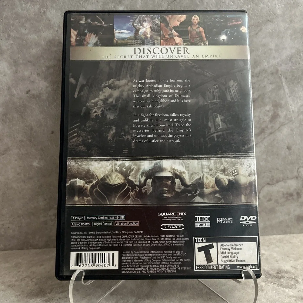 Final Fantasy XII PS2 PlayStation 2 Black Label CIB Complete Tested